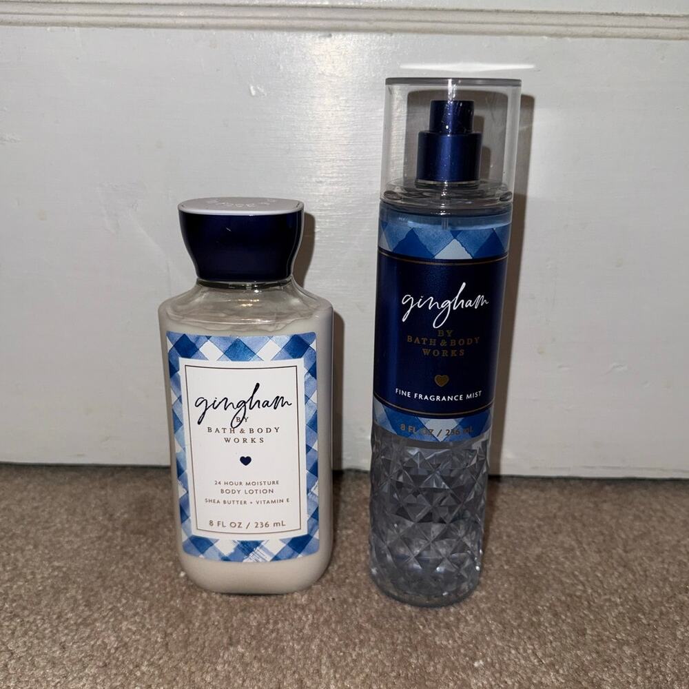 New Bath & Body Works Gingham Collection Set